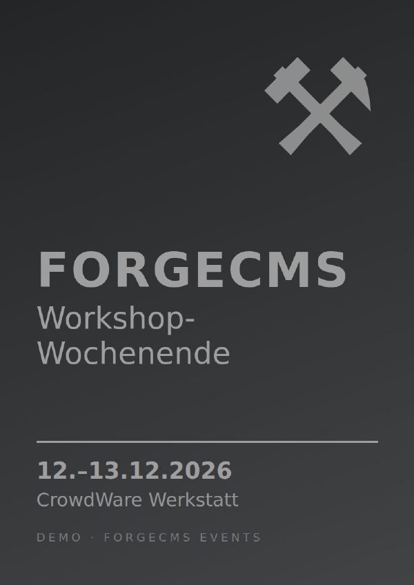 ForgeCMS workshop weekend