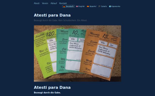 Screenshot of Atesti para Dana