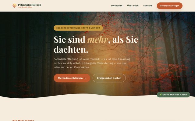 Screenshot of Potenzialentfaltung